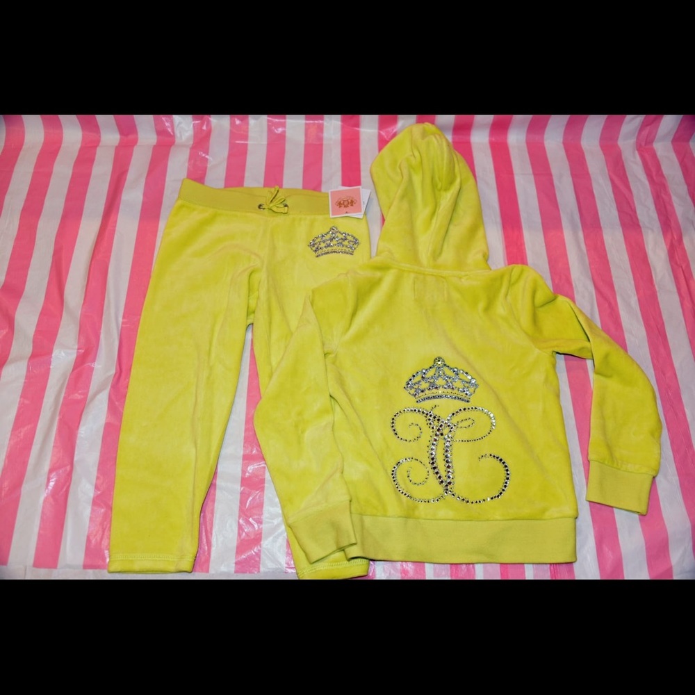 Juicy Couture track suit. Velour.  Girls’a size S